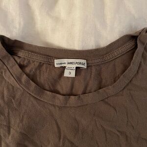 James Perse Crew Neck Tee Brown